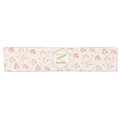 Pastel Pumpkin Monogram – Gepersonaliseerd Initiaa Korte Tafelloper (Horizontaal)