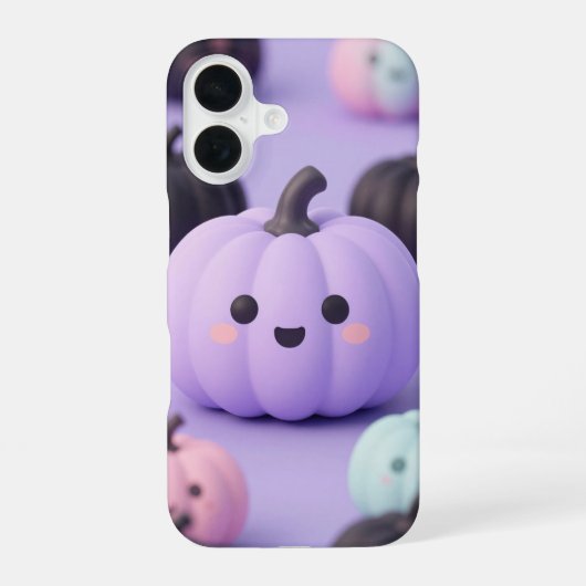 Pastel Pumpkin Patch Cute Halloween Case iPhone 16 Hoesje (Achterkant)