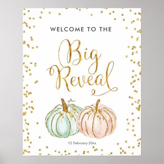 Pastel Pumpkin Welkom bij Big Reopenbaars Poster (Voorkant)