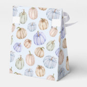 Pastel Pumpkins Blue Boy Baby shower Bedankdoosjes (Achterkant)
