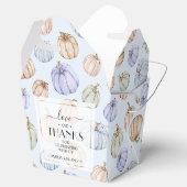 Pastel Pumpkins Blue Boy Baby shower Bedankdoosjes (Geopend)