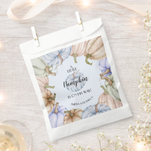 Pastel Pumpkins Blue Boy Baby shower Bedankzakje