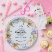 Pastel Pumpkins Boy Baby shower Blue Papieren Bordje (Feest)