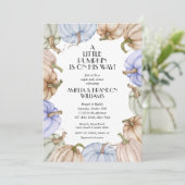 Pastel Pumpkins Boy Baby Shower Invitations (Staand voorkant)