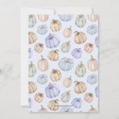 Pastel Pumpkins Boy Baby Shower Invitations (Achterkant)