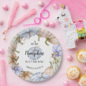 Pastel Pumpkins Boy Baby shower Papieren Bordje (Feest)