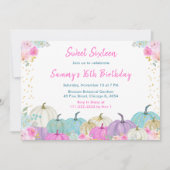 Pastel Pumpkins Confetti Sweet Sixteen Kaart (Voorkant)