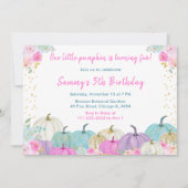 Pastel Pumpkins Confetti verjaardagsfeestje Kaart (Voorkant)