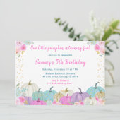 Pastel Pumpkins Confetti verjaardagsfeestje Kaart (Staand voorkant)