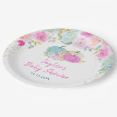 Pastel Pumpkins Floral Baby shower Papieren Bordje (Gekanteld)