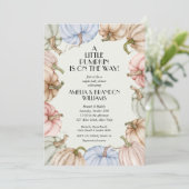 Pastel Pumpkins Green Baby Shower Invitations (Staand voorkant)