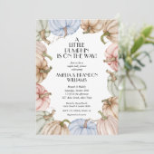 Pastel Pumpkins Mint Baby shower Kaart (Staand voorkant)