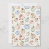 Pastel Pumpkins Mint Baby shower Kaart (Achterkant)