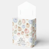 Pastel Pumpkins Neutraal Baby shower Bedankdoosjes (Geopend)