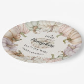 Pastel Pumpkins Neutraal Baby shower Papieren Bordje (Gekanteld)