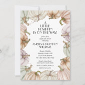 Pastel Pumpkins Neutral Baby Shower Invitations (Voorkant)