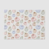 Pastel Pumpkins on Bleek Green Tissuepapier (Voorkant)