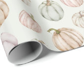 Pastel Pumpkins on Green Cadeaupapier (Rol Hoek)