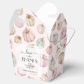 Pastel Pumpkins Pink Girl Baby shower Bedankdoosjes (Geopend)