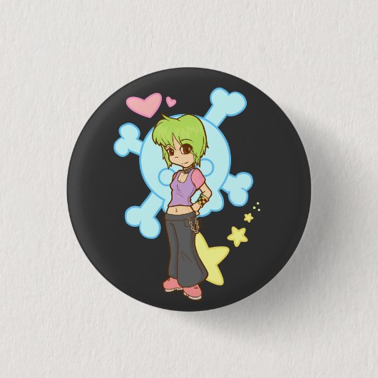 Pastel Punk Ronde Button 3,2 Cm (Voorkant)