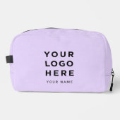Pastel Purple Business Logo Name Instagram Travel Toilettasje (Voorkant)