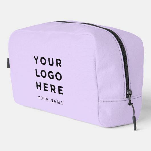 Pastel Purple Business Logo Name Instagram Travel Toilettasje (Rechterhoek)