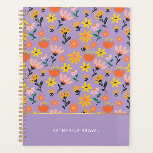 Pastel Purple cool Funky Girly Trendy Planner (Voorkant)
