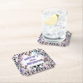 Pastel Purple Dalmatian Puppy Watercolor Birthday Kartonnen Onderzetters (Insitu)