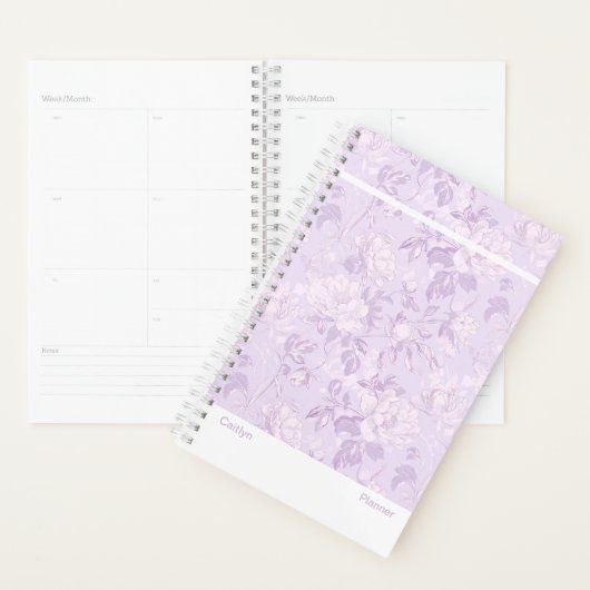 Pastel Purple Floral Small Planner (Display)