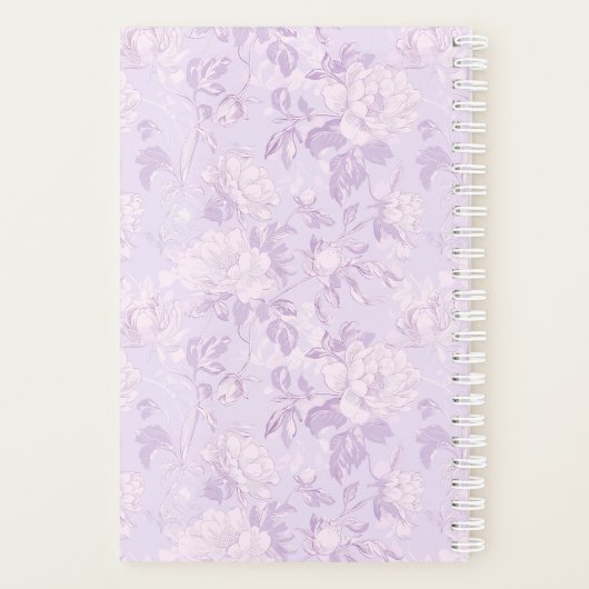 Pastel Purple Floral Small Planner (Achterkant)