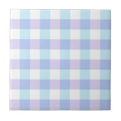 Pastel Purple Gingham Tegeltje (Voorkant)