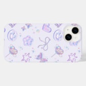 Pastel Purple Holographic Y2K Kitsch Jelly Pattern Case-Mate iPhone Case (Achterkant (horizontaal))