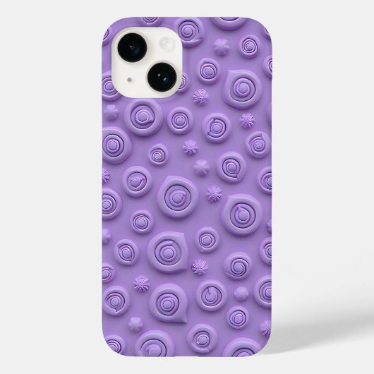 Pastel Purple Spiral iPhone Case for Women (Achterkant)