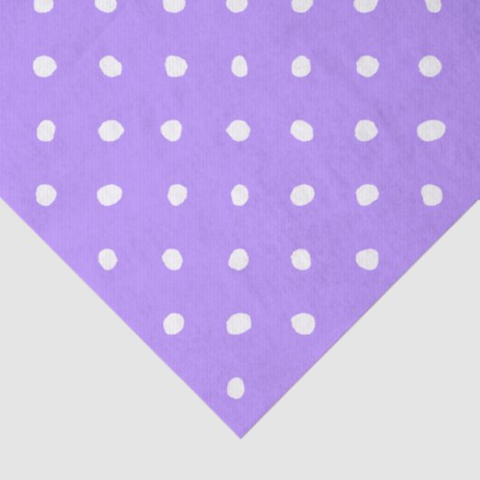 Pastel Purple With Irregular White Polka Dots Tissuepapier (Detail)