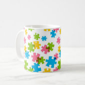 Pastel Puzzle Piece Personalized Mug Koffiemok (Voorkant links)
