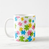 Pastel Puzzle Piece Personalized Mug Koffiemok (Links)