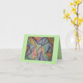 Pastel Pyramides Notecard Kaart (Gele Bloem)