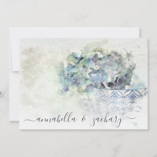 *~* Pastel QR AR26 Flowers FOTO RSVP WEDDING Kaart (Voorkant)