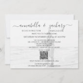 *~* Pastel QR AR26 Flowers FOTO RSVP WEDDING Kaart (Achterkant)