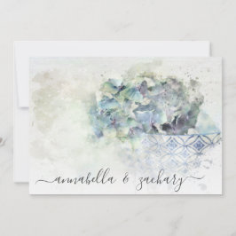 *~* Pastel QR AR26 Flowers FOTO RSVP WEDDING Kaart