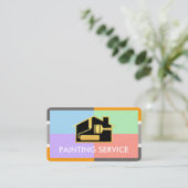 Pastel Quarters In Stylish Painting Frame Visitekaartje (Staand voorkant)