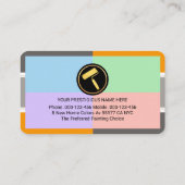 Pastel Quarters In Stylish Painting Frame Visitekaartje (Achterkant)