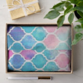 Pastel Quatrefoil Patroon Tissuepapier (Geschenk)