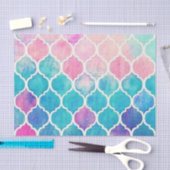 Pastel Quatrefoil Patroon Tissuepapier (Craft)