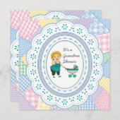 Pastel Quilt Grandma Baby shower Kaart (Voorkant / Achterkant)