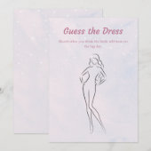 Pastel Raad de Dress Vrijgezellenfeest Game Kaart (Voorkant / Achterkant)