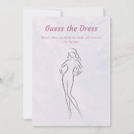 Pastel Raad de Dress Vrijgezellenfeest Game Kaart