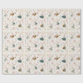Pastel Rabbits Pattern | Easter Wrapping Paper Cadeaupapier (Vlak)