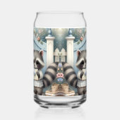 Pastel Raccoon Letter Garden Blikvorm Glas (Links)