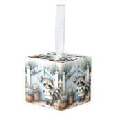 Pastel Raccoon Letter Garden Decoratie (Voorkant hoekig)